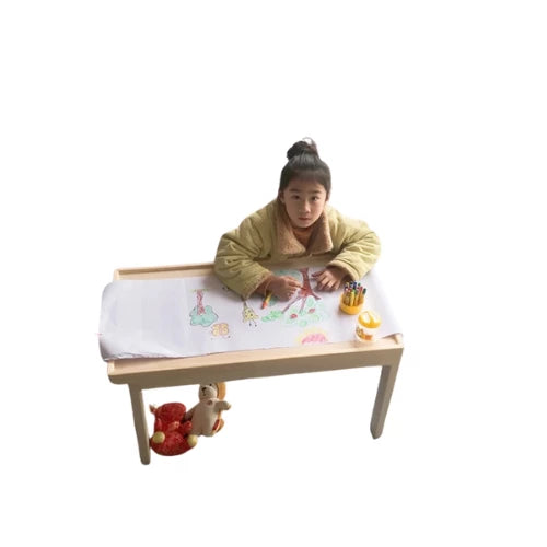 80×46×50cm multi-functional solid wood Drawing and building blocks table