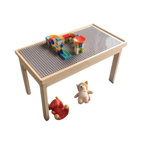80×46×50cm multi-functional solid wood Drawing and building blocks table