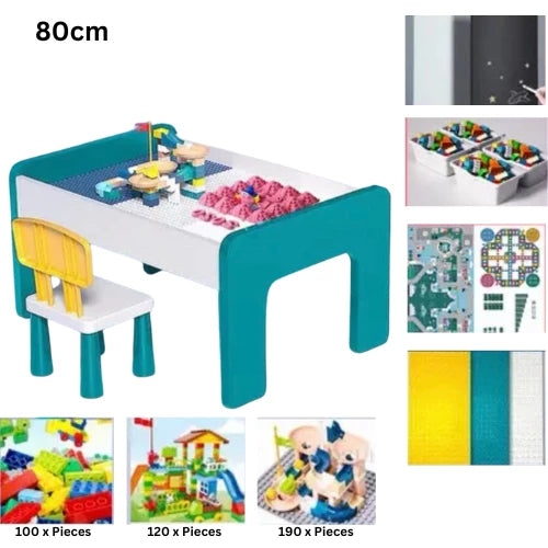 Childrens Wooden multi function Building Block Table