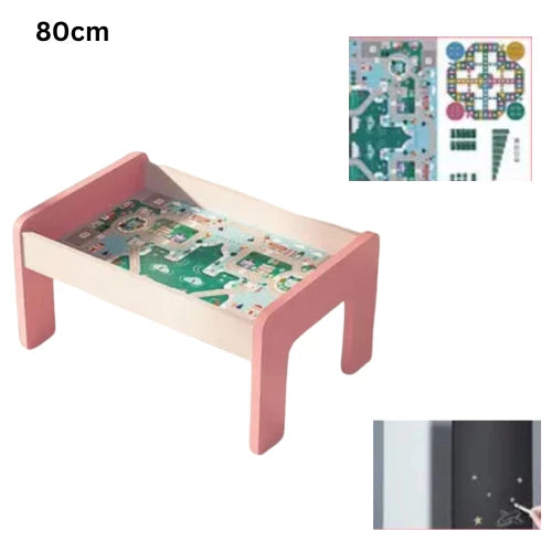 Childrens Wooden multi function Building Block Table