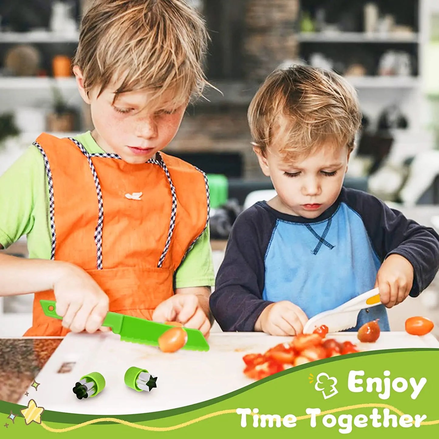 13 Pieces Montessori Kitchen Tools for Toddlers-Kids Safe Cooking Set