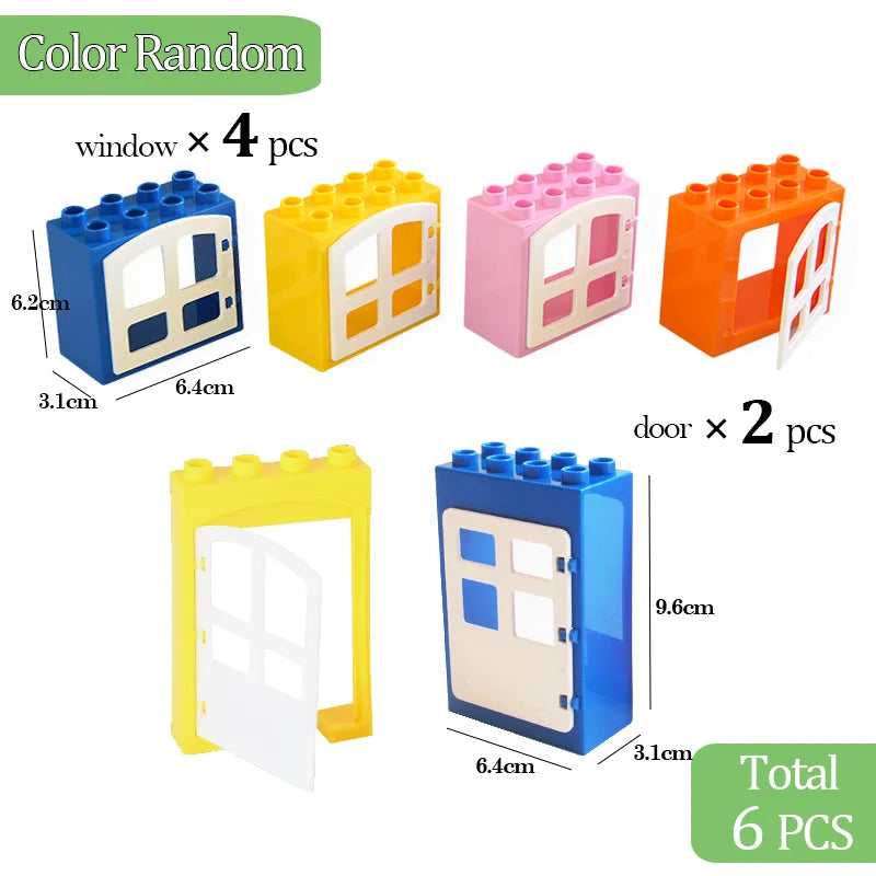 62-310 pieces DIY Building Blocks Bulk Compatible with Duplo Animals