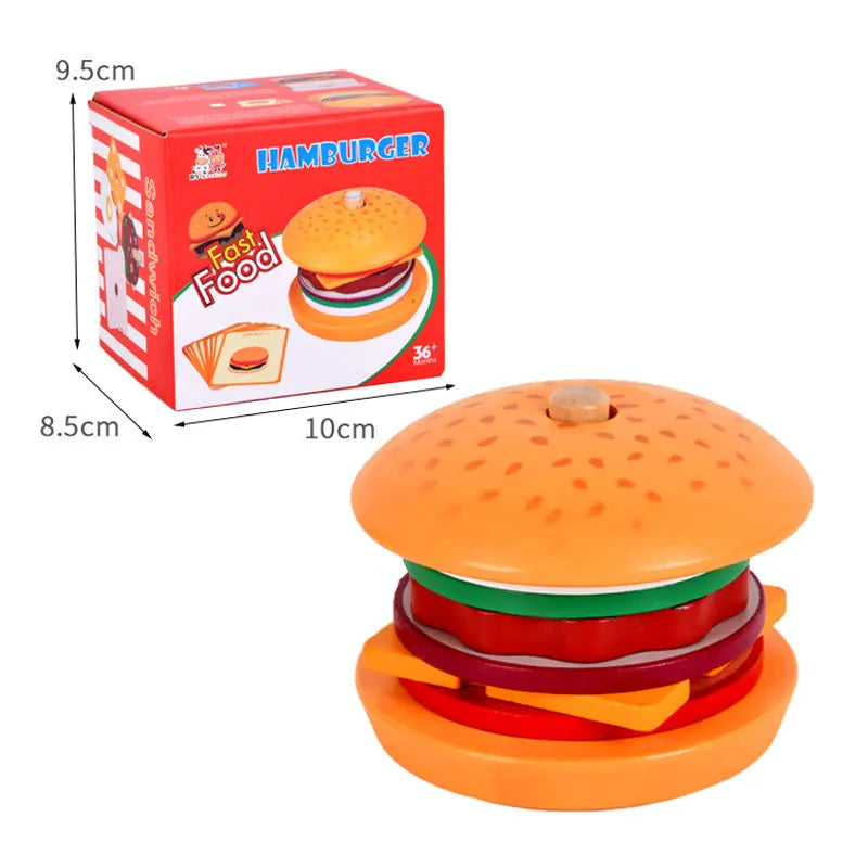 Montessori Wooden Simulation Hamburger