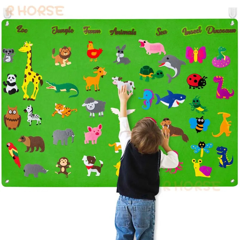 Montessori Felt Story Board Sets. Ocean, Farm ,Insect & Animals