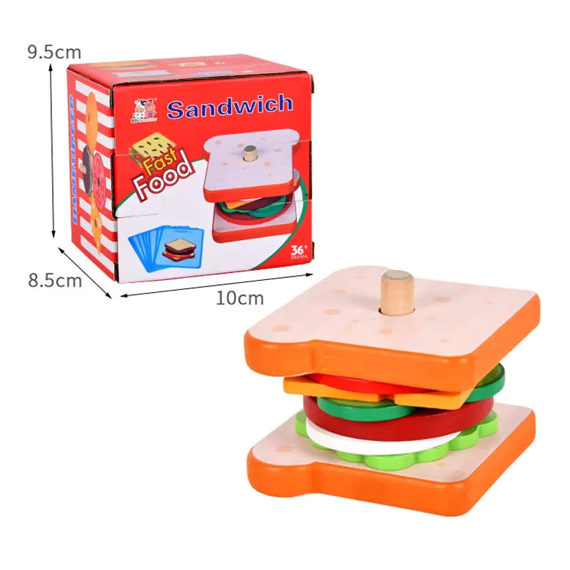 Montessori Wooden Simulation Hamburger