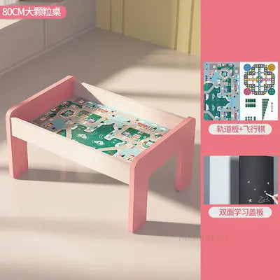 Childrens Wooden multi function Building Block Table