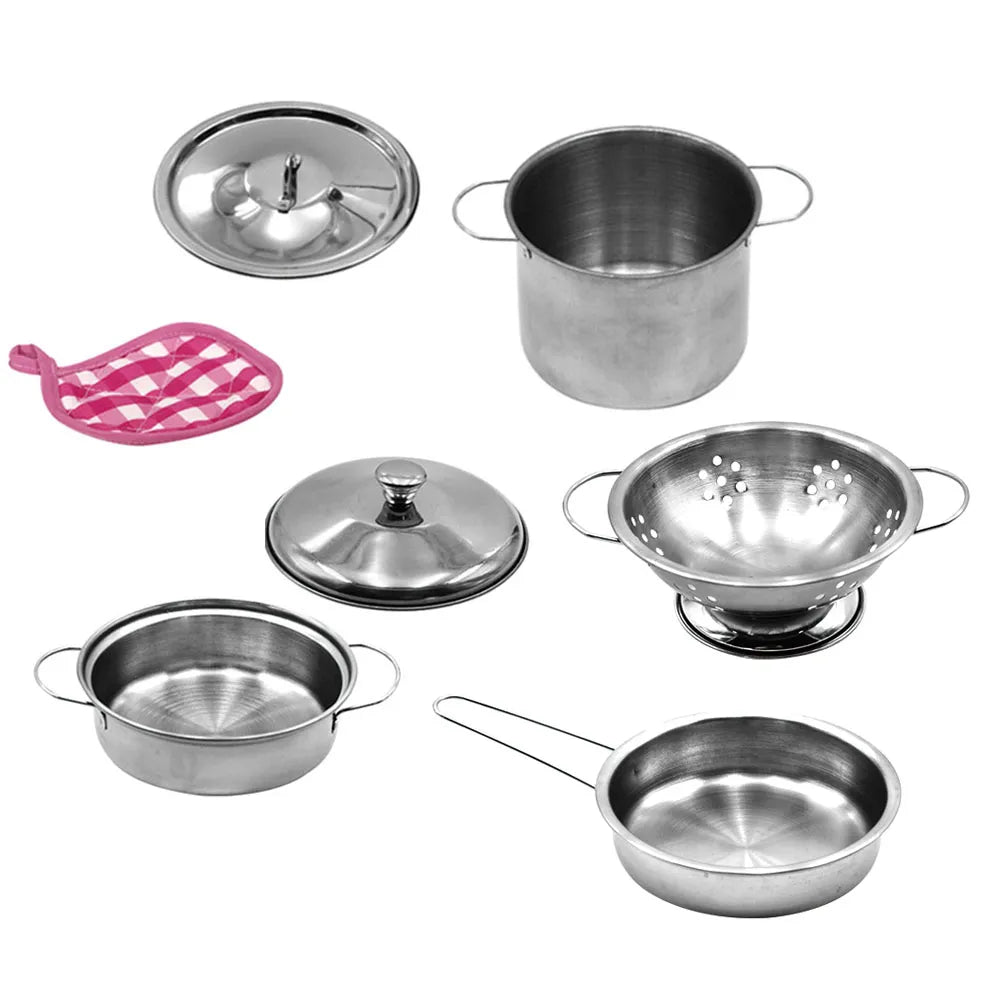 12 PCS Kitchen Set Pretend Play Simulated Kitchen Toy Children Role Playset Cooking Set Educational Gift for Kids Girls Boy