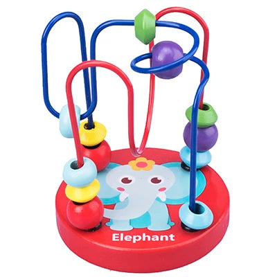 Mini Montessori Wooden Wire Maze Roller Coaster Toddler Early Educational Puzzles Toy for Children infant