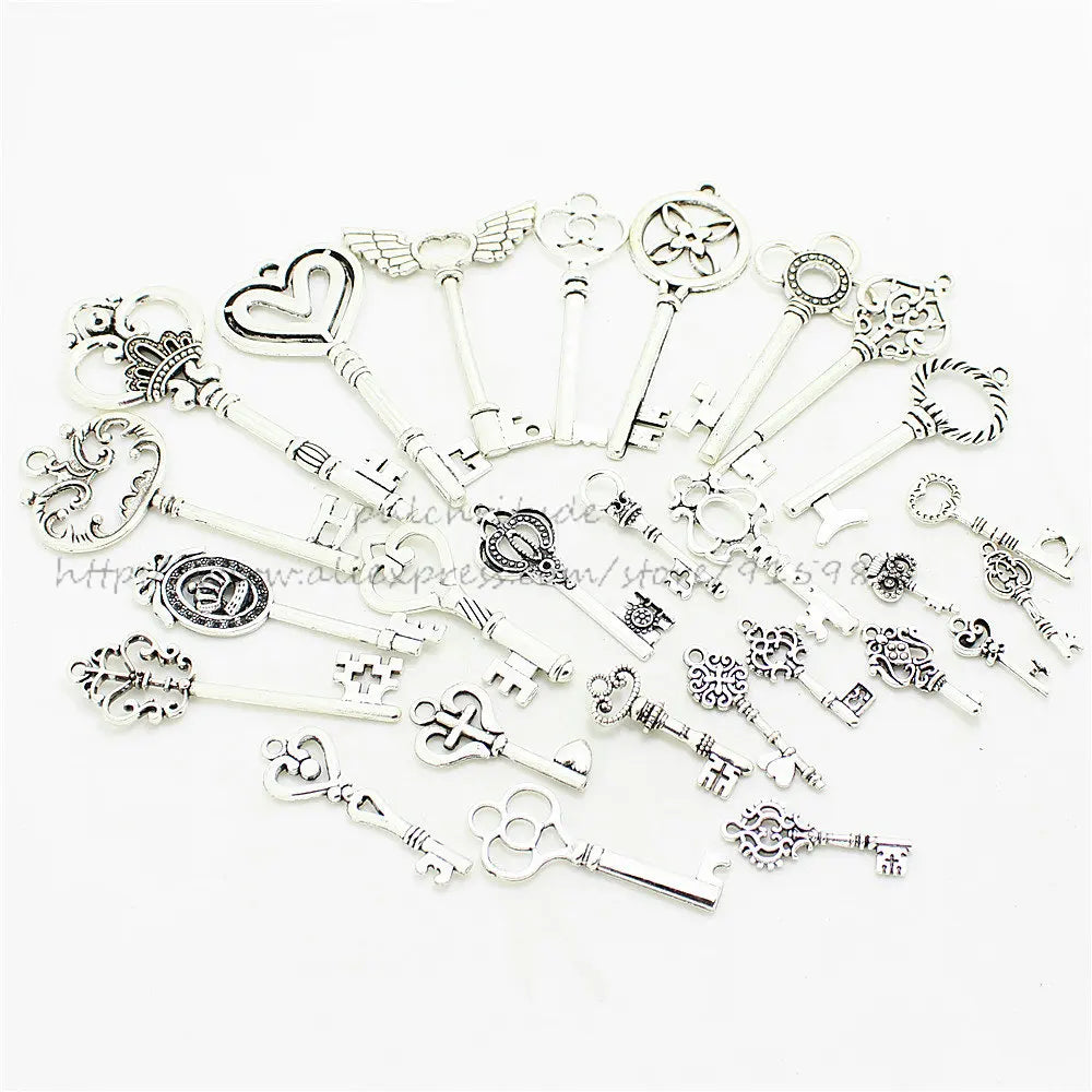 20-45 pattern Mixed 30pcs Assorted key Charms - Loose Parts