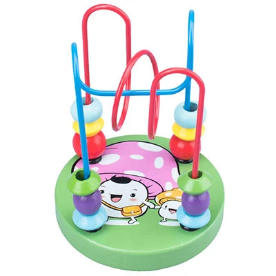 Mini Montessori Wooden Wire Maze Roller Coaster Toddler Early Educational Puzzles Toy for Children infant