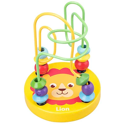Mini Montessori Wooden Wire Maze Roller Coaster Toddler Early Educational Puzzles Toy for Children infant