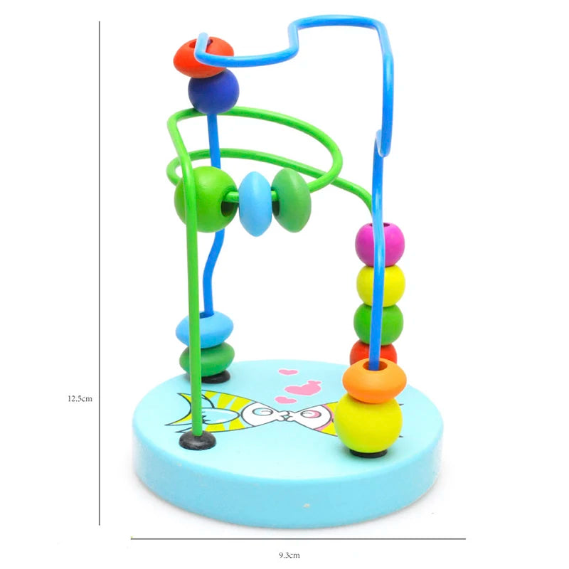 Mini Montessori Wooden Wire Maze Roller Coaster Toddler Early Educational Puzzles Toy for Children infant