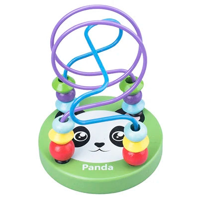 Mini Montessori Wooden Wire Maze Roller Coaster Toddler Early Educational Puzzles Toy for Children infant