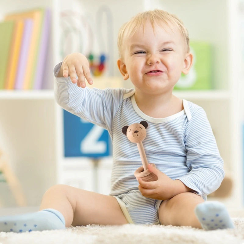 Baby Wooden Montessori Rattle Puzzle
