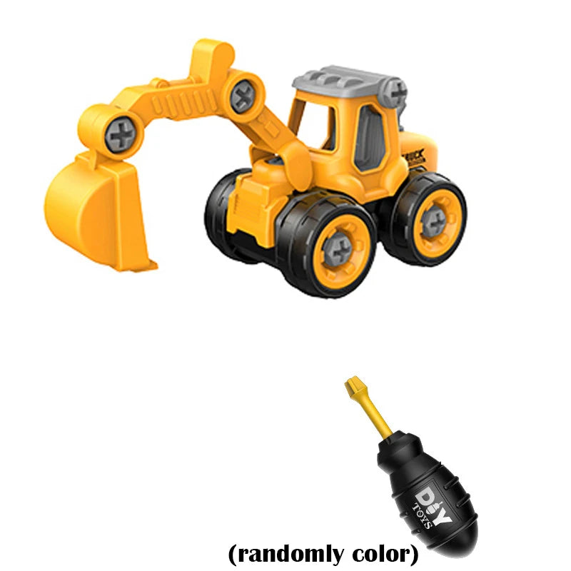 Montessori Nut Disassembly Truck and Excavator Bulldozer