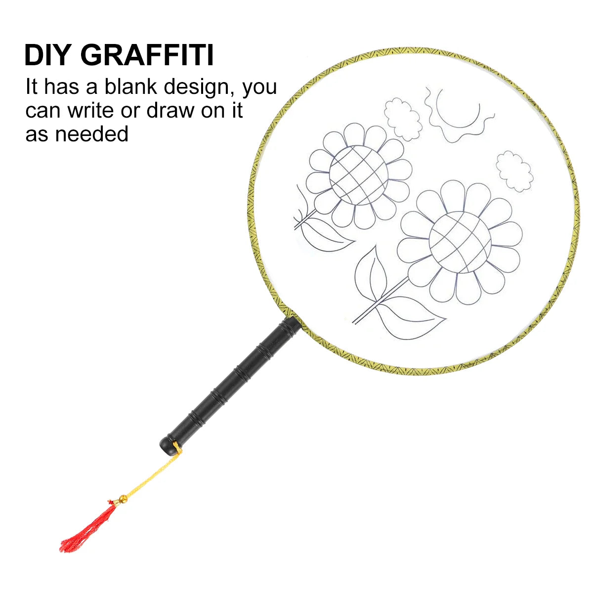 5pc Fan Hand Painting Fun for Chinese New Year