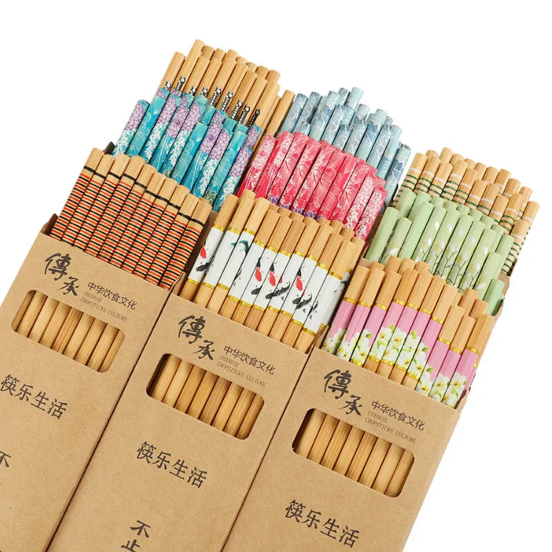 10 Pairs of Wooden Chopsticks