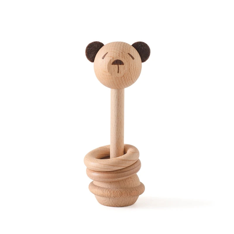 Baby Wooden Montessori Rattle Puzzle