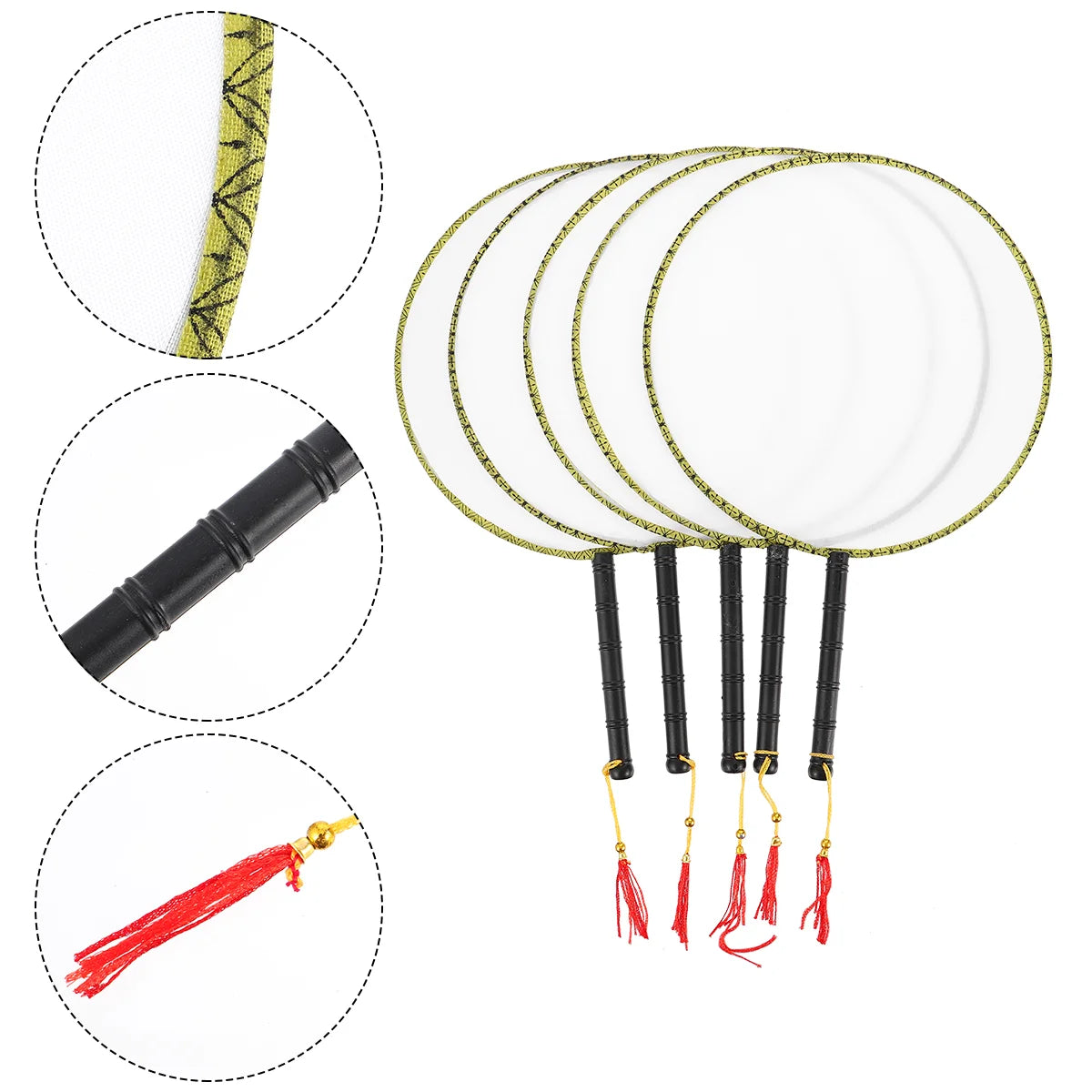 5pc Fan Hand Painting Fun for Chinese New Year