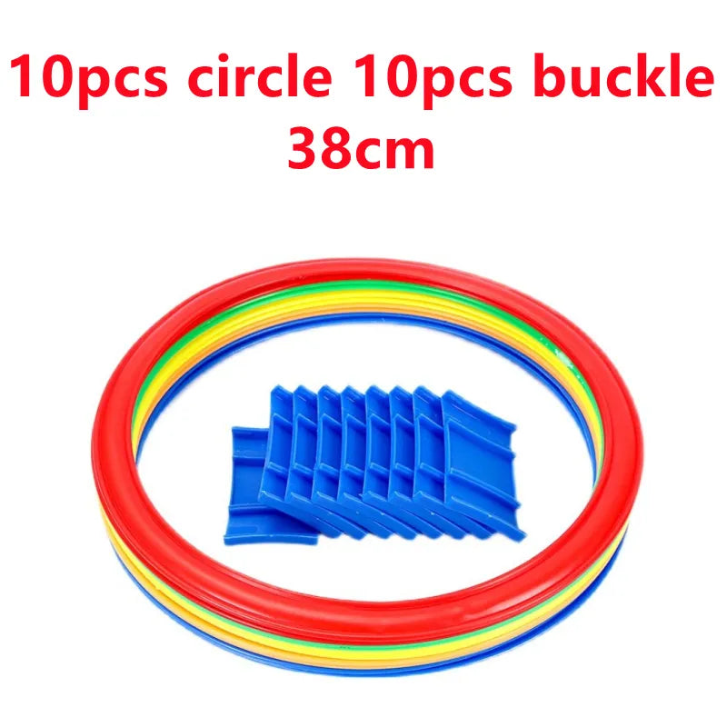 New Outdoor Children's Jump Ring Set Game of 10 Hoops