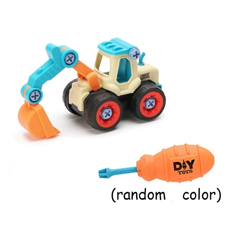 Montessori Nut Disassembly Truck and Excavator Bulldozer