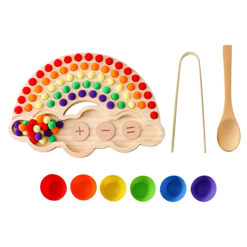 Wooden Montessori Baby Color Sorting Sensory Toy