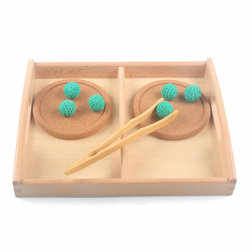 Montessori Wooden Tray, Furniture Educational Material