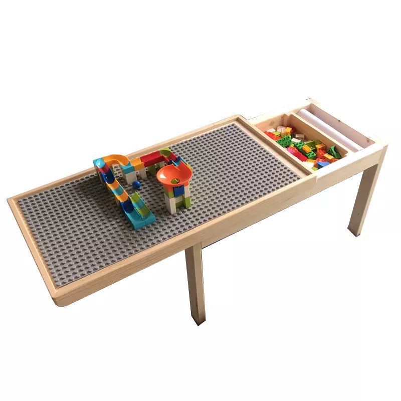 80×46×50cm multi-functional solid wood Drawing and building blocks table