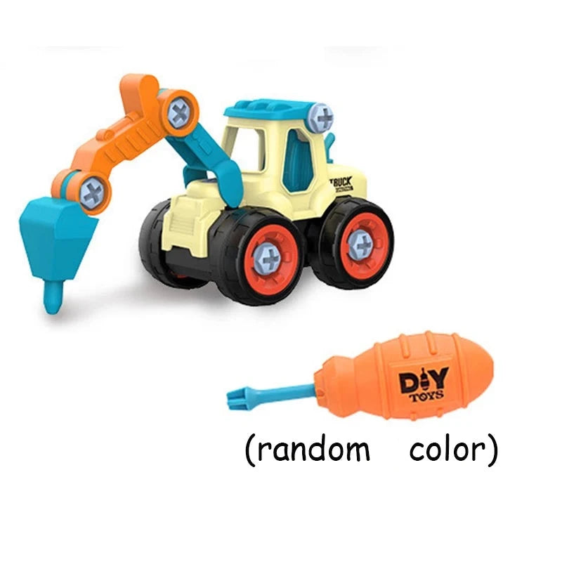 Montessori Nut Disassembly Truck and Excavator Bulldozer