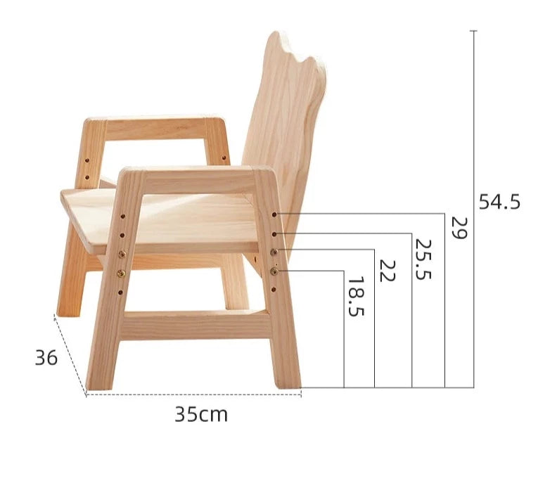 Children's Game Table, Multifunctional Solid Wood Table,