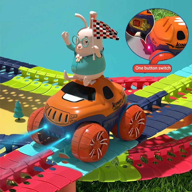 Car Anti-gravity Flexible Track with LED Light-Up Race