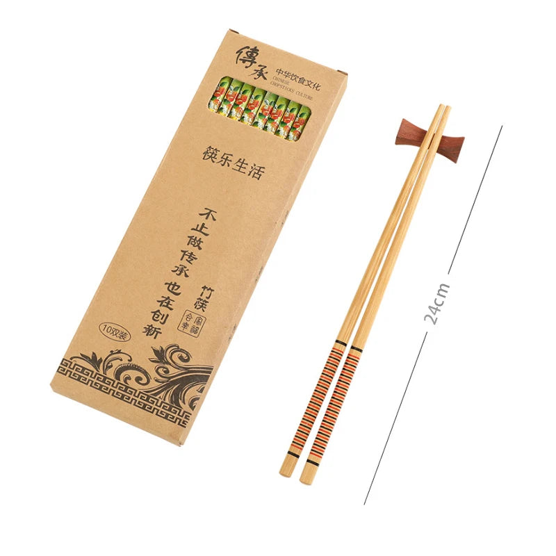 10 Pairs of Wooden Chopsticks