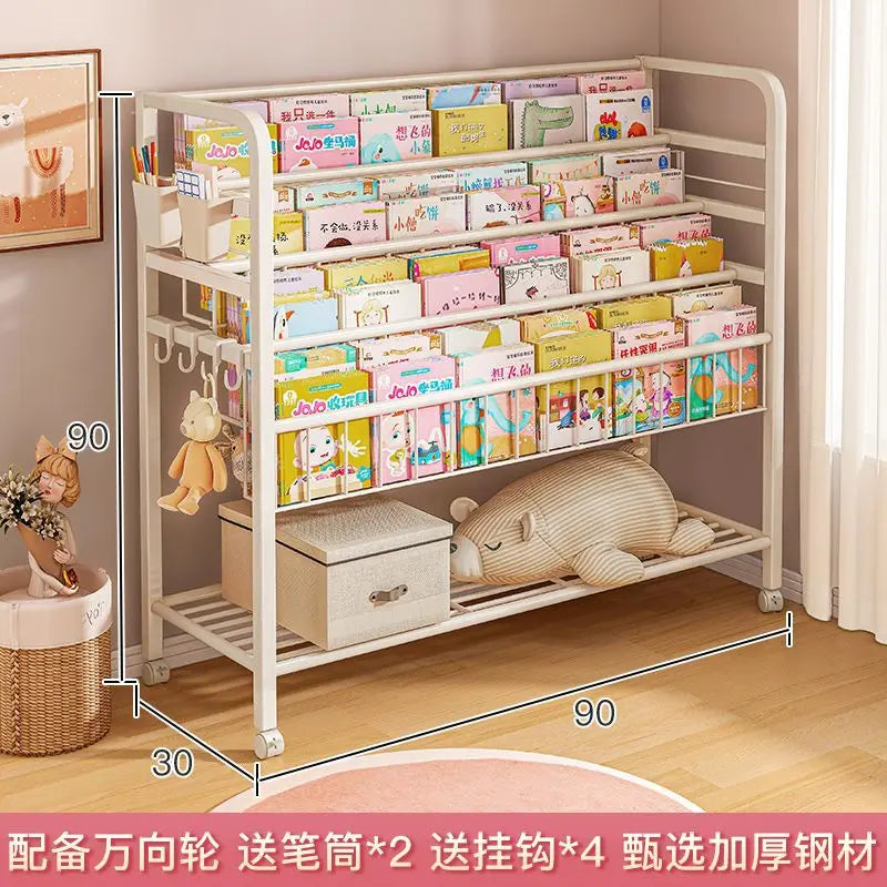 Simple Bookshelves, Floor Shelves, Children's Bookcase