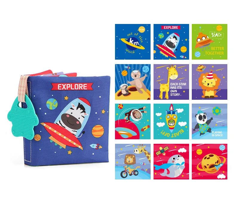 Baby Cloth Books For Babies Development with Montessori Sensory