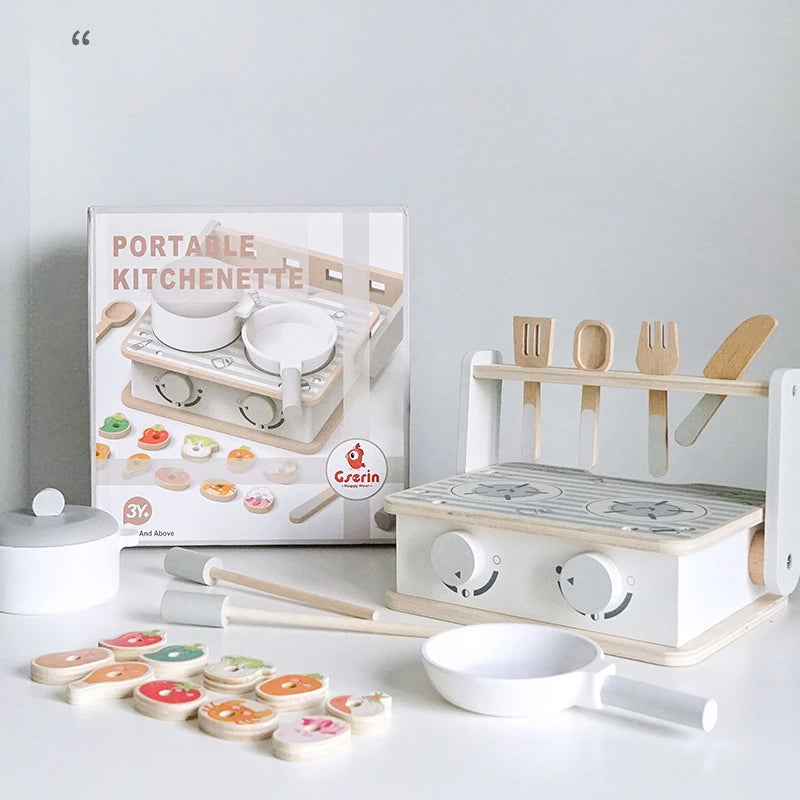 Wooden BBQ Set Play Role Game