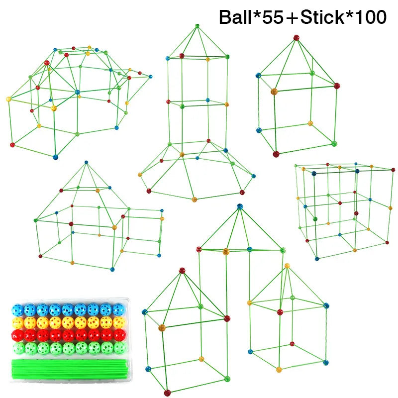 New Creative Fort Building Indoor Tent Brick Kit