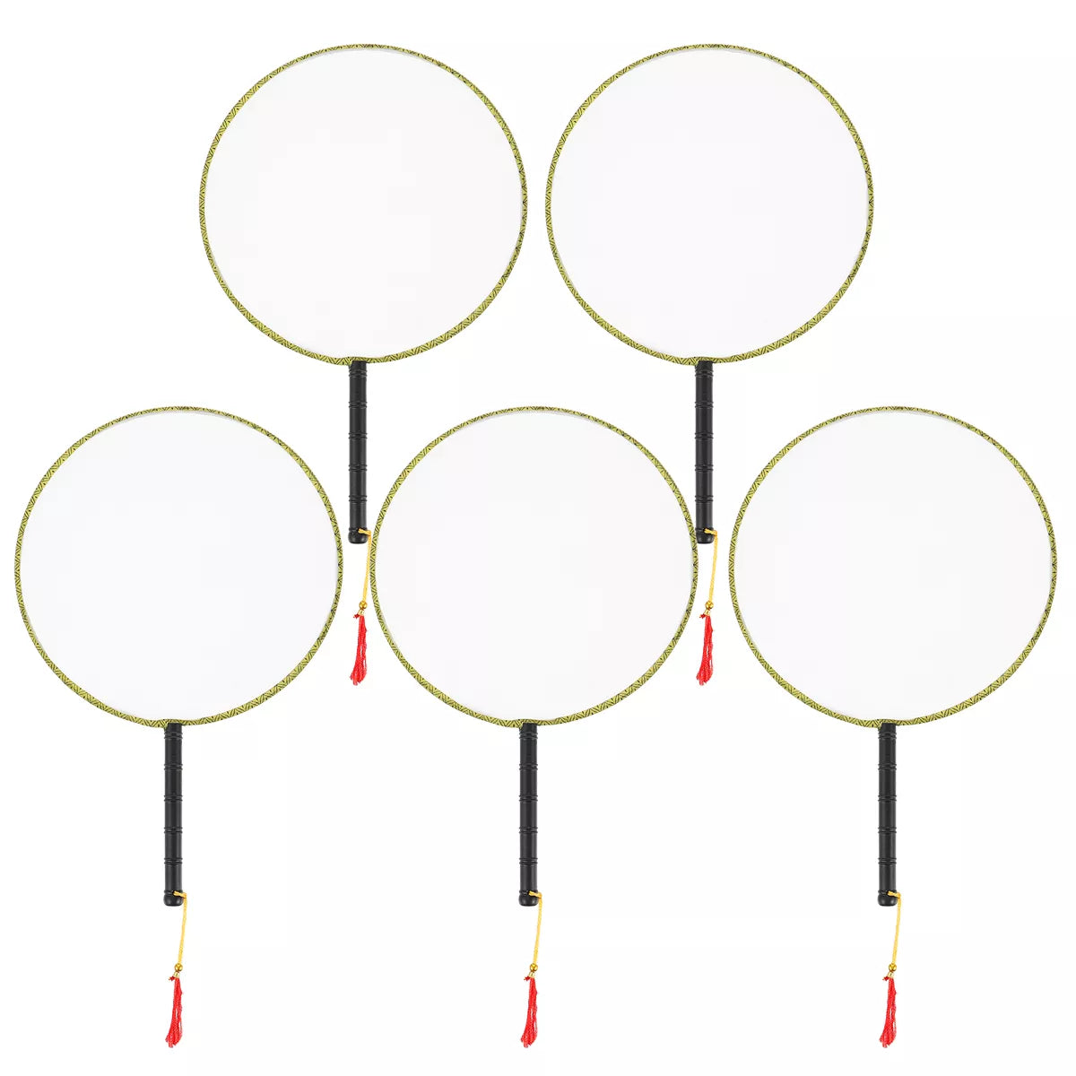 5pc Fan Hand Painting Fun for Chinese New Year
