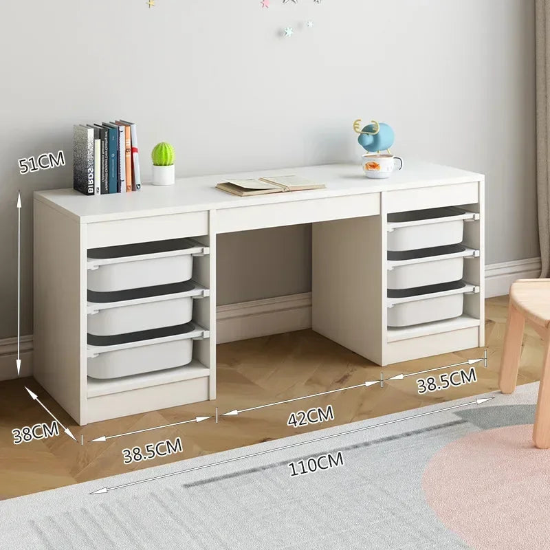 Toy Storage Drawer Organizer for Kids Children Furniture Study Table with Wooden Box Kids Table Storage and Organization