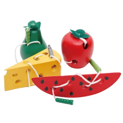 Montessori Wooden Threading Fruit
