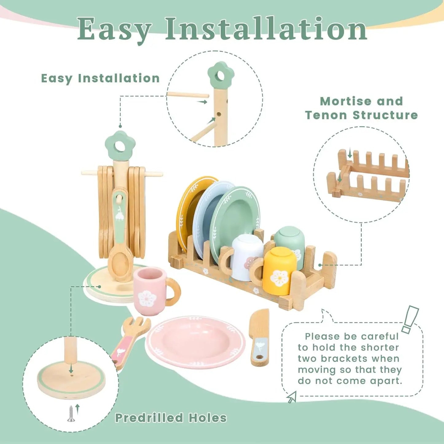 Montessori Wooden Kitchen Pretend Play