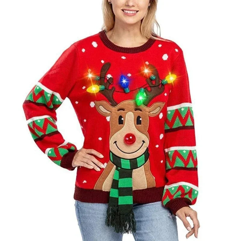 New LED Light Up  Christmas Jumper