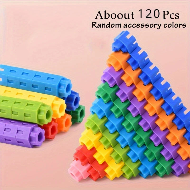 Connecting Blocks 240 Piece Interlocking Building Blocks For Kids,