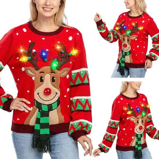 New LED Light Up  Christmas Jumper