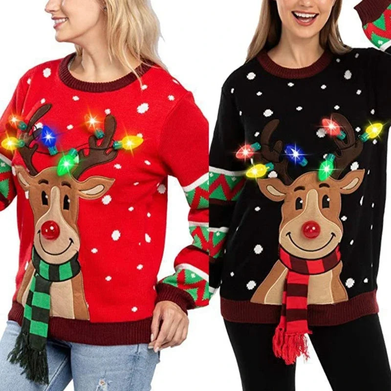 New LED Light Up  Christmas Jumper
