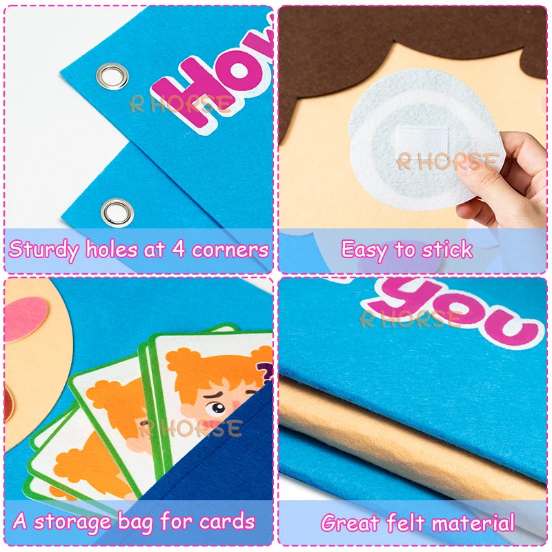 88Pcs Emotions Felt Board