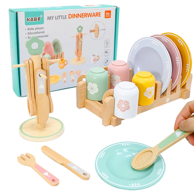 Montessori Wooden Kitchen Pretend Play