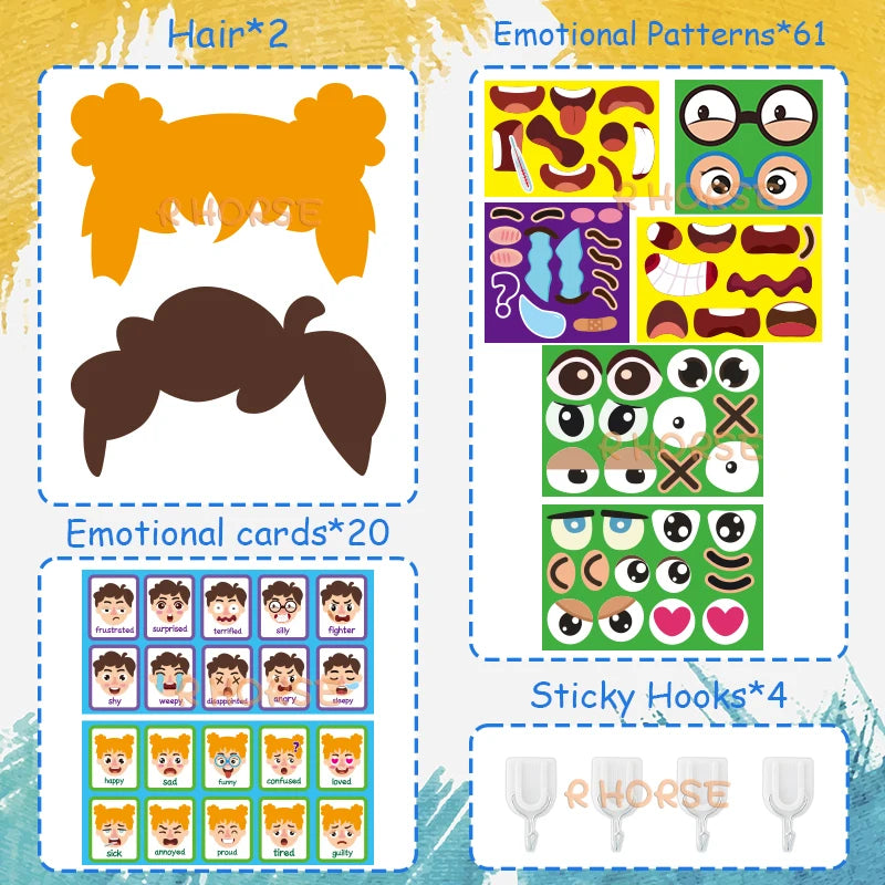 88Pcs Emotions Felt Board