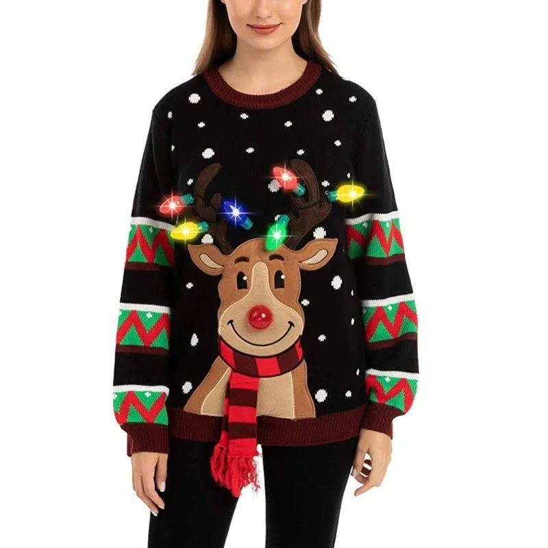 New LED Light Up  Christmas Jumper