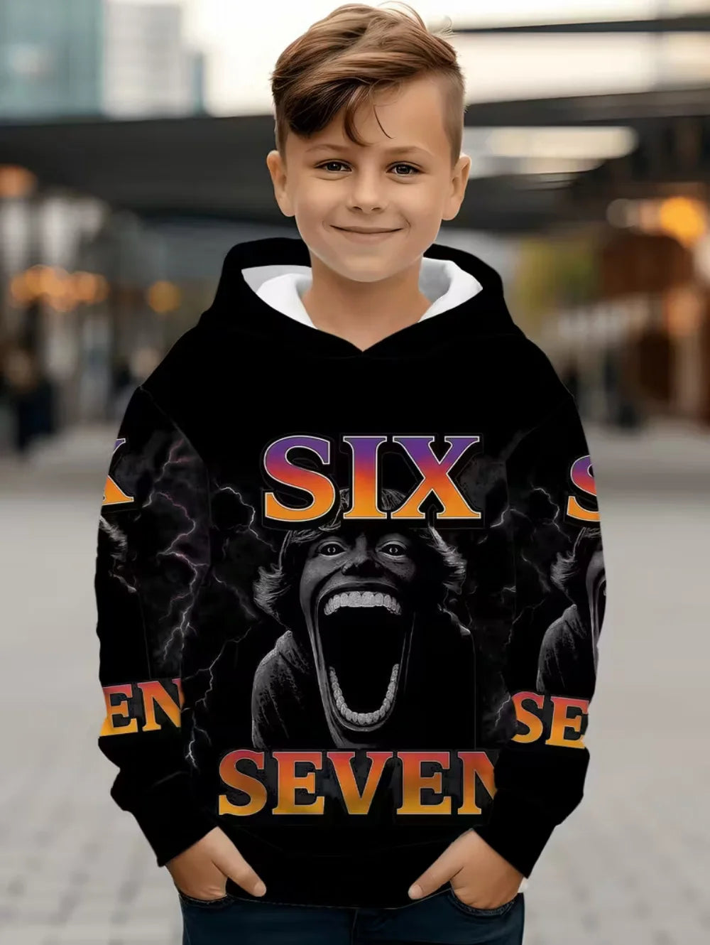 67 Meme Hoodie for Kids Funny Digital Print Autumn Sweatshirt Loose Comfortable Tops Streetwear Fashion Y2k Children's Clothing