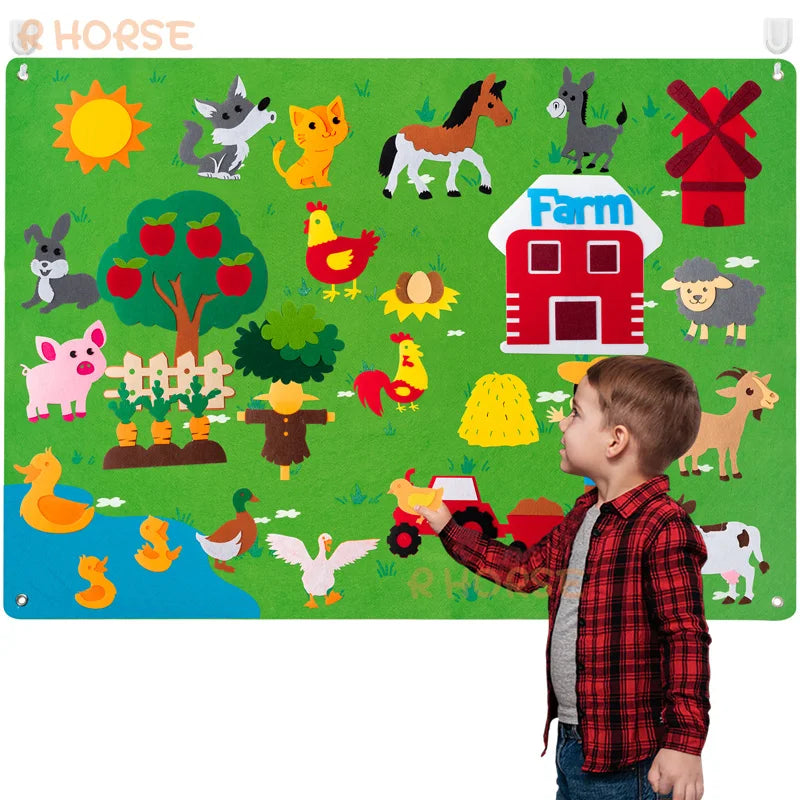 Montessori Felt Story Board Sets.    Ocean, Farm ,Insect & Animals